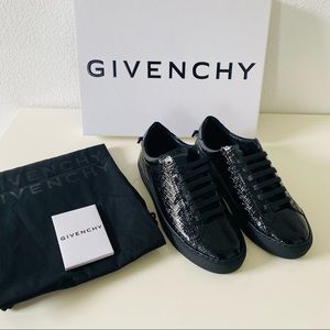 Givenchy Urban Street Sneaker Black Patent Leather Low Top Women